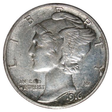 1916-D Dime (obv)