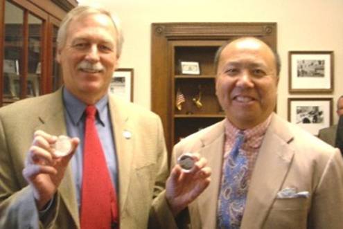 Edmund C. Moy, director of the U.S. Mint, and Congressman Snyder